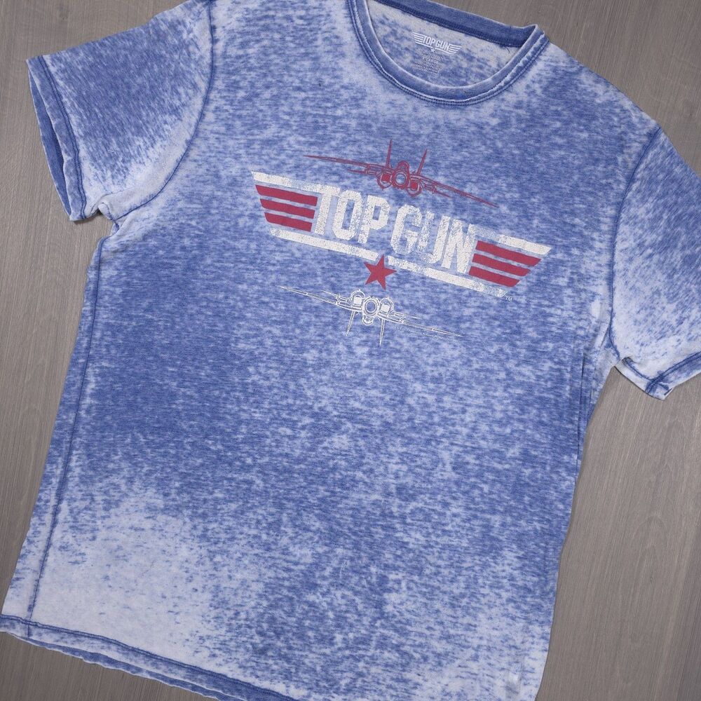 Top Gun Men's Blue Graphic Print Short Sleeve T-shirt Size XL